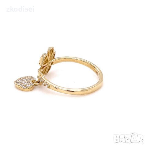 Златен дамски пръстен 2,80гр. размер:57 14кр. проба:585 модел:21862-1, снимка 3 - Пръстени - 44201856