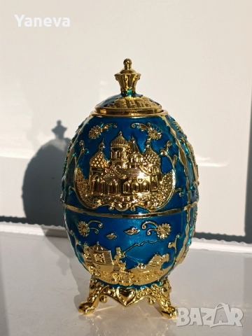 Елегантни , автоматични поставки за клечки за зъби в стил яйце на Фаберже, снимка 4 - Статуетки - 52497223