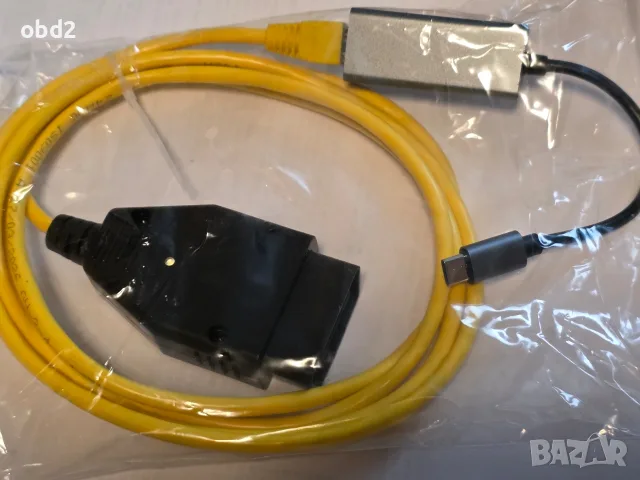 BMW ENET(Ethernet to OBD) кабел за диагностика, кодиране (F/G/I серия) INPA / ISTA + USB-C адаптер, снимка 5 - Аксесоари и консумативи - 56219831