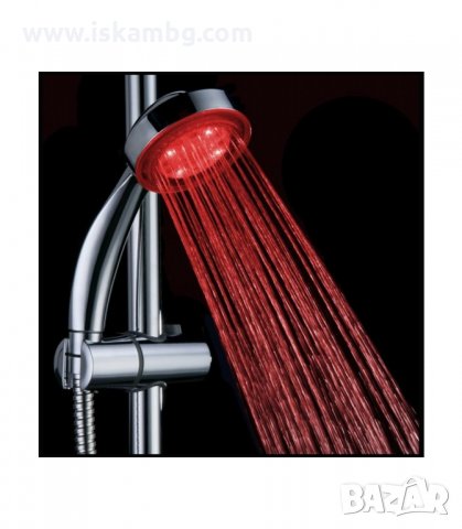 LED ДУШ СЛУШАЛКА СВЕТЕЩА В 3 РАЗЛИЧНИ ЦВЯТА С ТЕМПЕРАТУРЕН ДАТЧИК - МОДЕЛ 2 - код 0075, снимка 6 - Други стоки за дома - 34116616