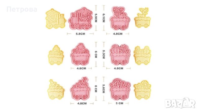 Коледни разглобяеми релефни резци – влакче, снимка 3 - Форми - 44483206