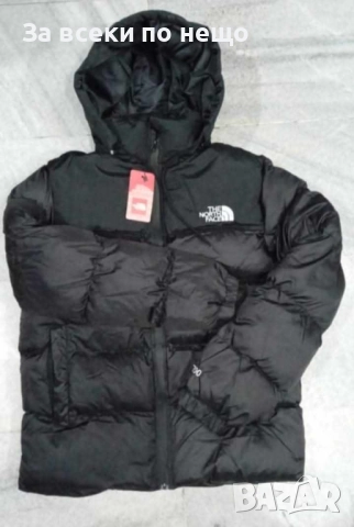 The North Face Мъжко Черно Зимно Яке С Бродирано Лого С Качулка Дъ Норт Фейс Код B409