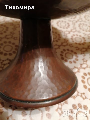 Старинна ръчно изработена медна фруктиера, снимка 4 - Антикварни и старинни предмети - 26258823