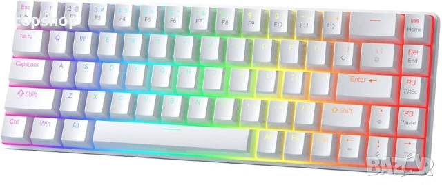 Чисто нова MageGee MK-Box Мини преносима механична геймърска клавиатура, 65% оформление...