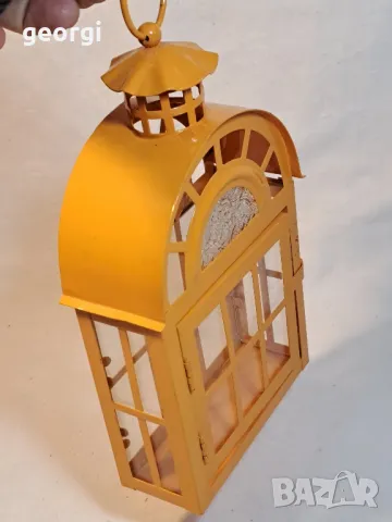 декоративен метален фенер свещник 5/4, снимка 4 - Декорация за дома - 49103806