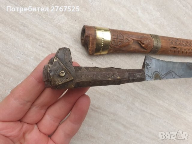 Голяма Алжирска Флиса 19 век кама острие нож, снимка 5 - Антикварни и старинни предмети - 42610800