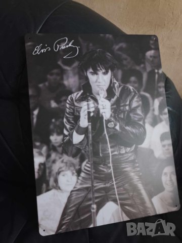 Elvis Presley Vintage Metal Sign-30 на 40 см, снимка 2 - Китари - 42385926