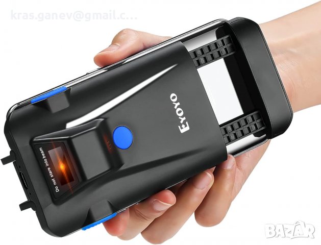 Скенер за баркод Eyoyo, Bluetooth 1D 2D QR код, ръчен скенер със скоба за гърба, USB и безжичен, 7 ч, снимка 9 - Друга електроника - 39380127