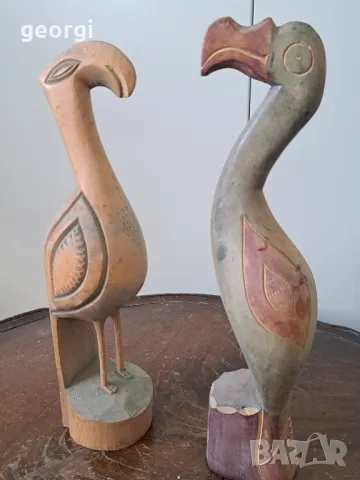 екзэтични дървени фигури птици дърворезба    5/2, снимка 2 - Декорация за дома - 49081498