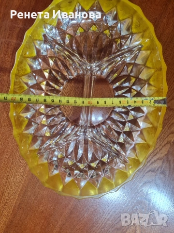 Прекрасни , стари секторни плата от кристално стъкло , снимка 7 - Други - 53895157