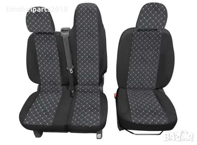 Тапицерия Лукс капитонирана за  Vivaro B , Trafic III ,Fiat Talento след 2014 г. Бял конец