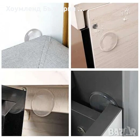 Силиконови предпазители за стена тип стопери за врата - 6бр, снимка 3 - Други - 54304233