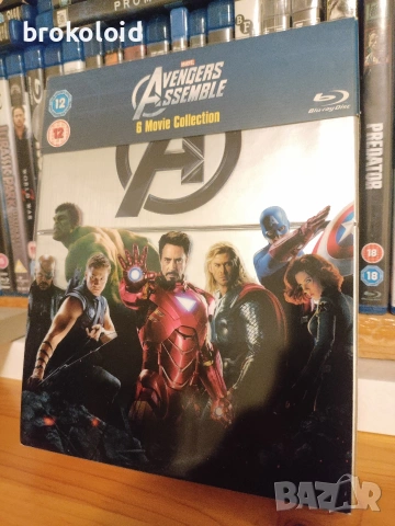 Marvel MCU PHASE 1 Iron Man 1&2 Incredible Hulk Thor Captain America Avengers блу рей комплект 