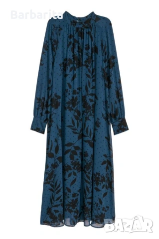  Тълносиня рокля H&M S/M, снимка 3 - Рокли - 51888634