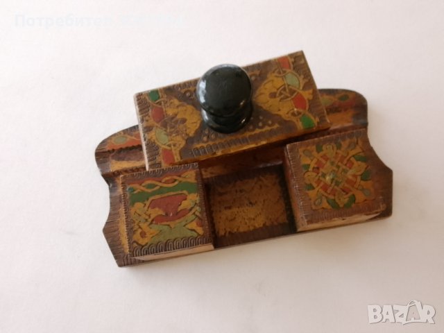 Българска стара мастилница и попивателна, снимка 2 - Антикварни и старинни предмети - 44295850