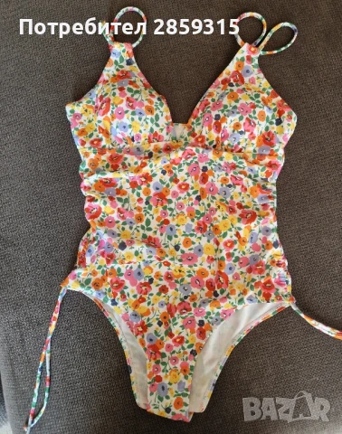 Цял дамски бански на флорарни мотиви, многоцветен, размер М M, снимка 9 - Бански костюми - 51092133