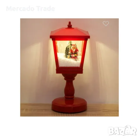 Коледен музикален фенер, снежна топка Дядо Коледа, Бяла LED светлина, снимка 3 - Декорация за дома - 48285410