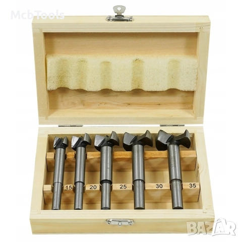 Комплект фрезери за дърво 15 – 35 мм 5 части VOREL by TOYA