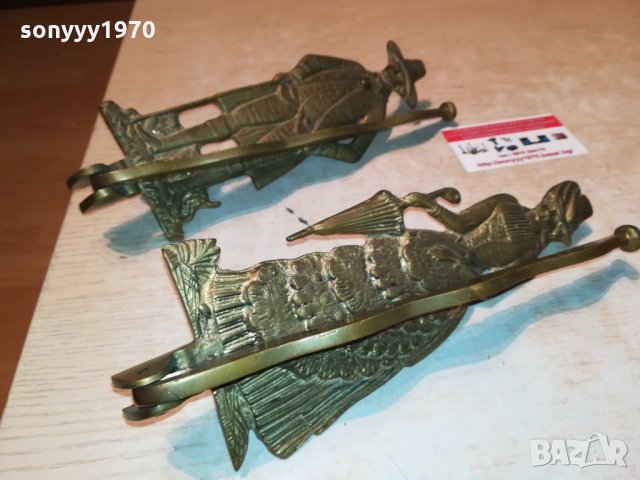 мед/месинг-закачалки мъж/жена 2бр от германия 2809211817, снимка 6 - Антикварни и старинни предмети - 34283743