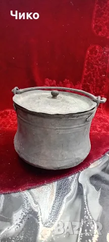 Малко медно котле с капак, снимка 8 - Антикварни и старинни предмети - 55788307