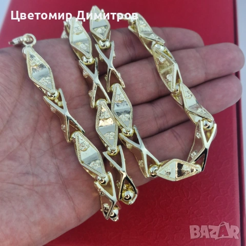 Ланец „Versace Diamond X Chain“ – 18К позлата 