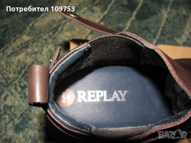Нови мъжки кожени обувки REPLAY No:43, снимка 8 - Мъжки боти - 39512742