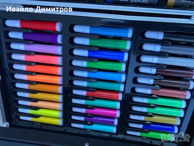 Детски комплект за рисуване RAGI, 145 части, в куфарче, розов, снимка 8 - Подаръци за рожден ден - 49014355