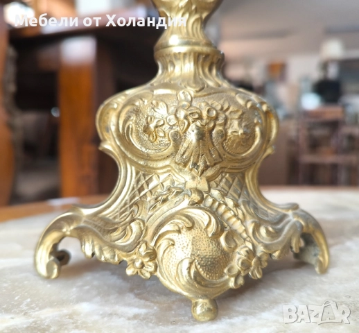 Бронзови свещници за 5 свещи, снимка 6 - Антикварни и старинни предмети - 52390028