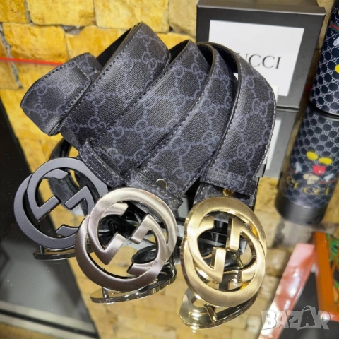 колани Gucci Leather Belt от естествена кожа в кутия , снимка 7 - Колани - 51677732