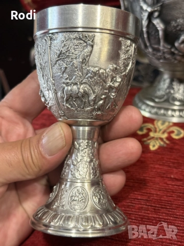 Комплект за вино Antik*Vintage с красиви ловни мотиви, снимка 3 - Антикварни и старинни предмети - 56163219
