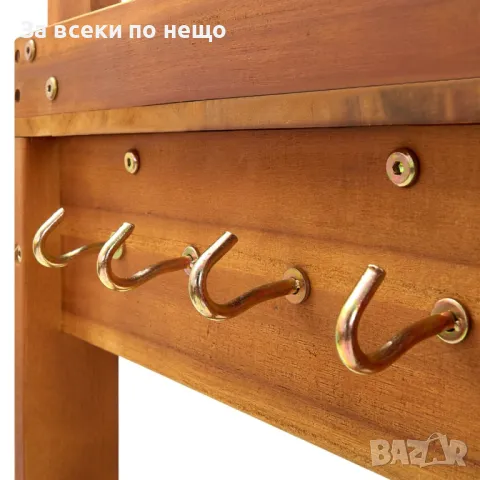 Количка за готвене на открито, акация масив, 92x43,5x141,5 cм, снимка 9 - Градински мебели, декорация  - 48914693