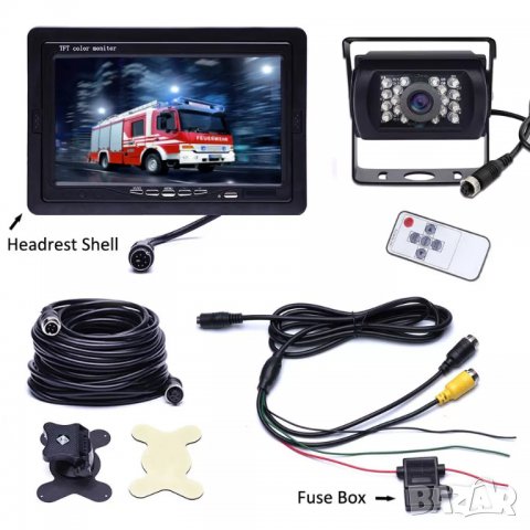 Система за паркиране камера задно виждане, камера за заден ход за камион автобус комбайн, парктроник, снимка 6 - Аксесоари и консумативи - 38488593