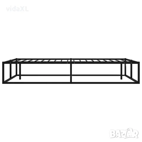 vidaXL Рамка за легло, черна, метал, 120x200 cм, снимка 4 - Спални и легла - 56146790