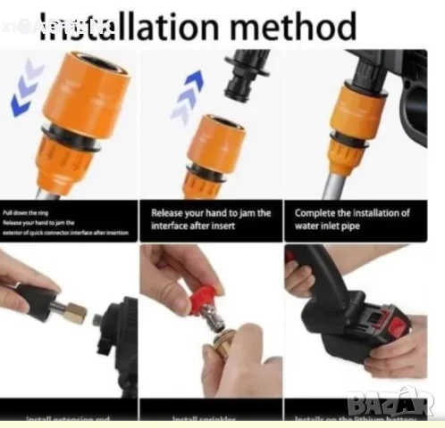 ТОП ЦЕНА 6000mah 48V 2 батерии АКУМУЛАТОРНА ВОДОСТРУЙКА за кола дом градина 30 bar, снимка 3 - Други инструменти - 50574917