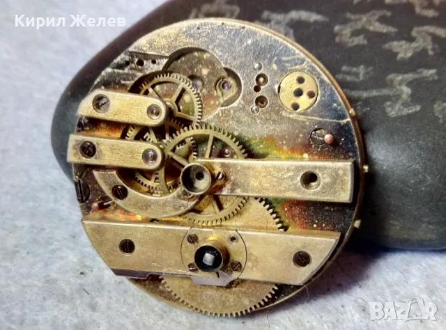 МЕХАНИЗЪМ от СТАР ШВЕЙЦАРСКИ ДЖОБЕН ЧАСОВНИК РЯДЪК с ПОРЦЕЛАНОВ РИМСКИ ЦИФЕРБЛАТ 49709, снимка 2 - Антикварни и старинни предмети - 48623421