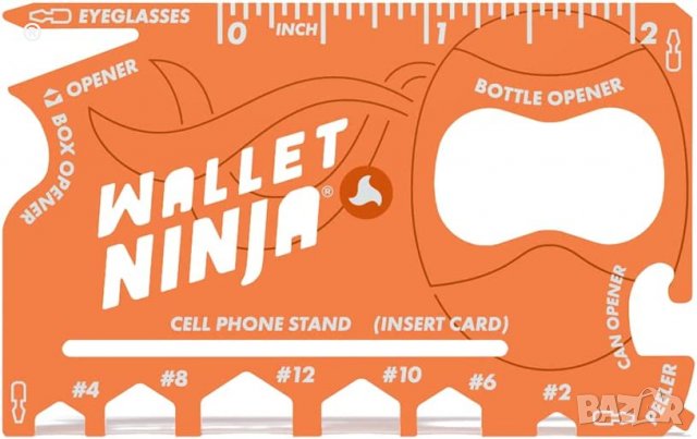 18в1 Multitool Ninja Wallet мултифункционална джобна отвертка, снимка 6 - Подаръци за мъже - 40144974