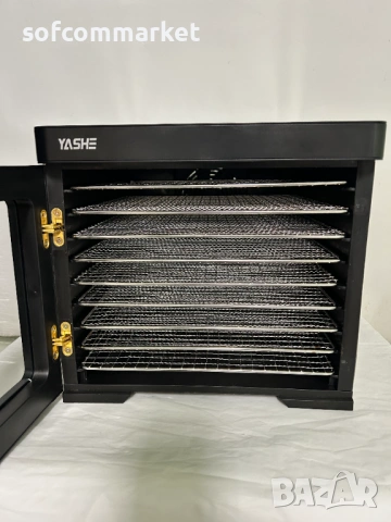 Дехидратор за храна YASHE GGJ-801, 1000W, 9 тави , снимка 5 - Печки, фурни - 54065055