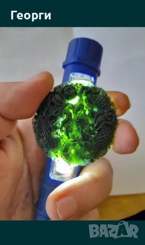 Амулет от натурален нефрит-3, снимка 4 - Колиета, медальони, синджири - 50107290