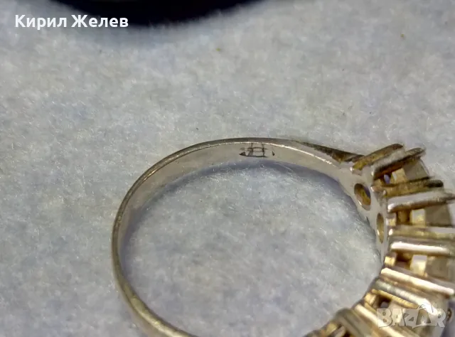 АВТОРСКИ СКЪПОЦЕНЕН СРЕБЪРЕН ПРЪСТЕН СРЕБРО 925 с ПЕЧАТ на БИЖУТЕРА и ФАСЕТИРАНИ СКЪПИ ЦИРКОНИ 50131, снимка 3 - Пръстени - 49876882