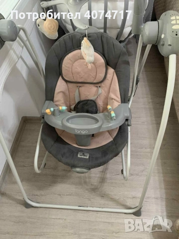Бебешка люлка Lorelli - Tango, Grey Trees електрическа бебешка люлка, снимка 4 - Детски люлки - 53232438