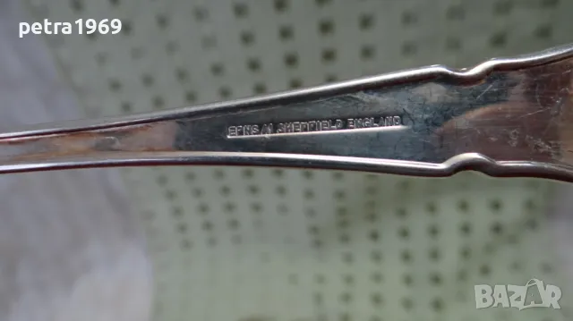 Английски посребрени немалки лъжици, снимка 4 - Прибори за хранене, готвене и сервиране - 49446171