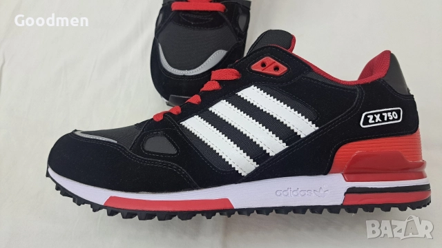 Унисекс обувки Adidas ZX 750, черни и червени, снимка 6 - Маратонки - 52896859