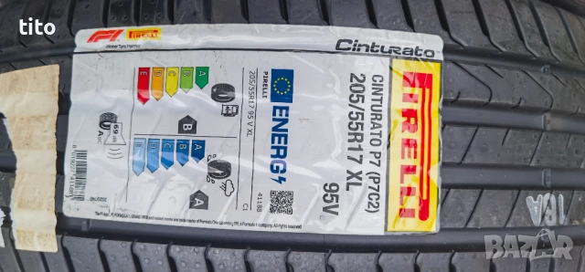  205/55 R17 91W Pirelli  Cinturato P7 (P7C2), снимка 2 - Гуми и джанти - 54048169