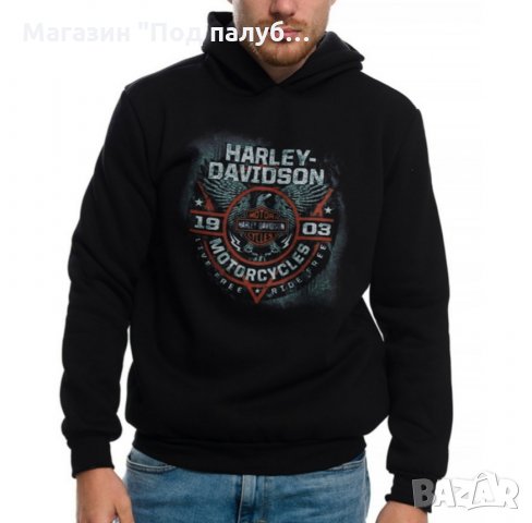 Нов мъжки суичър с дигитален печат HARLEY DAVIDSON, мотори, снимка 7 - Суичъри - 29419939