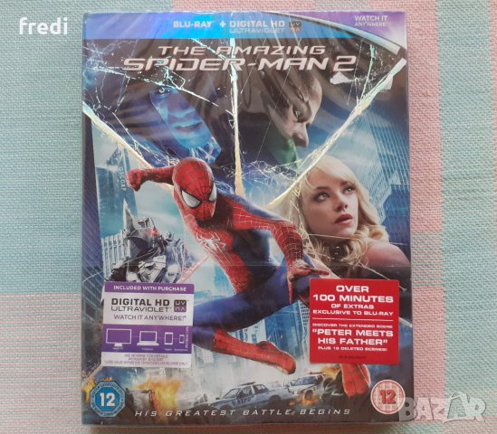 The Amazing Spider-Man 2(2014)Невероятният Спайдър-мен 2(blu-ray disk) без бг субтитри, снимка 1