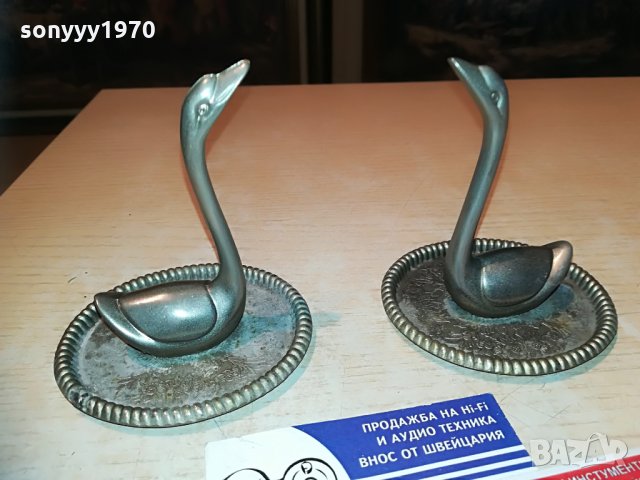 лебеди 2бр-внос франция-10х9х8см, снимка 7 - Колекции - 29631137