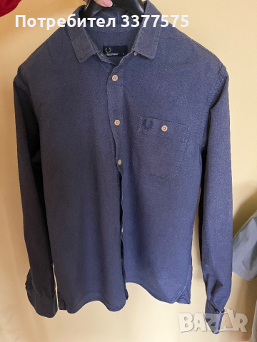 Fred Perry дънкова риза мъжка, снимка 4 - Ризи - 44642343
