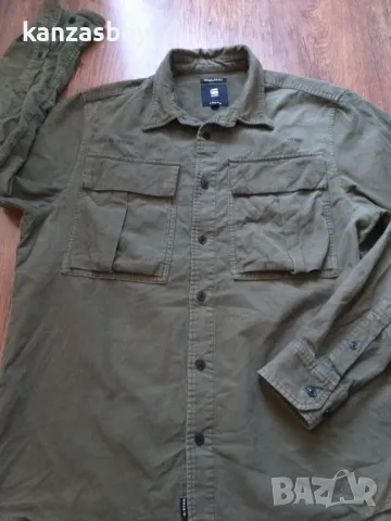 g-star submarine regular shirt - мъжка джинсова риза ХЛ, снимка 4 - Ризи - 47610870