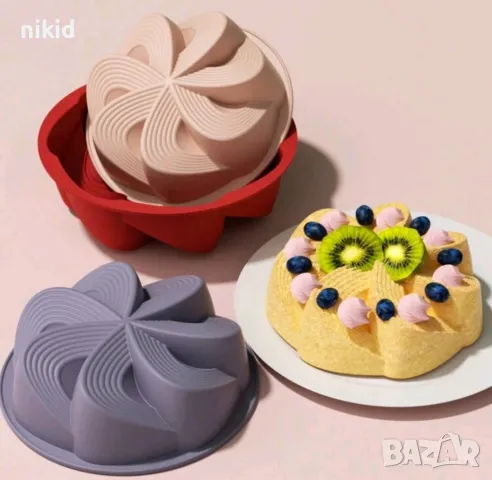 Вятърна мелница тип интересна форма за кекс сладкиш десерти силиконов молд силиконова форма торта, снимка 3 - Форми - 48746782