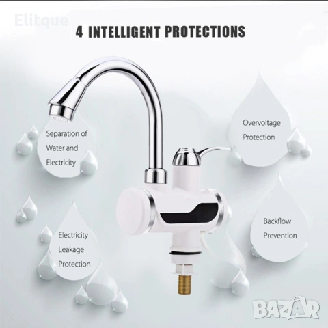 Смесител за вода с нагревател за мигновено загряване – 3000W 🚰, снимка 3 - Други стоки за дома - 53216409